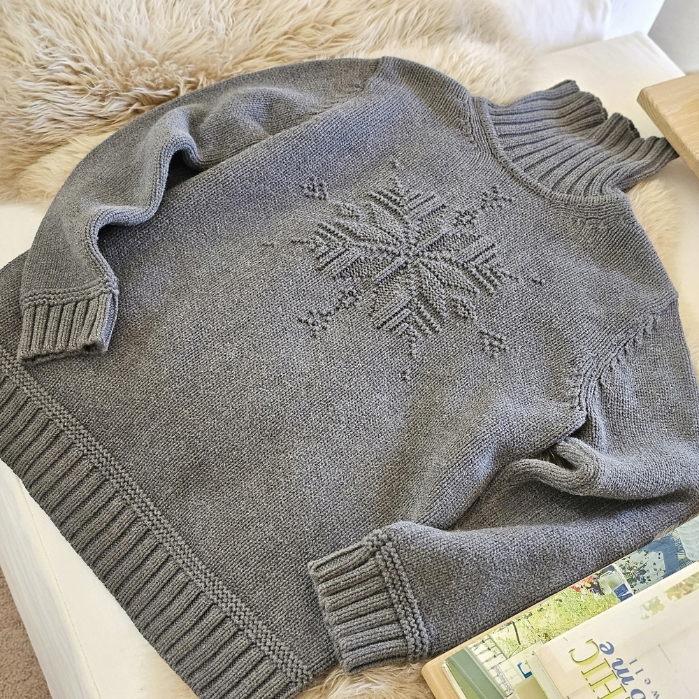 Ralph Lauren Gray Sweater with Snowflake Design